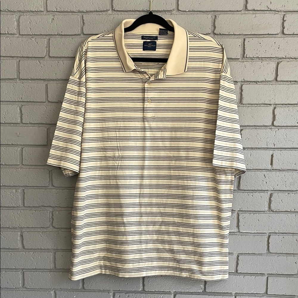 Dockers Golf XL Light Yellow and Blue Polo Shirt Classic Design